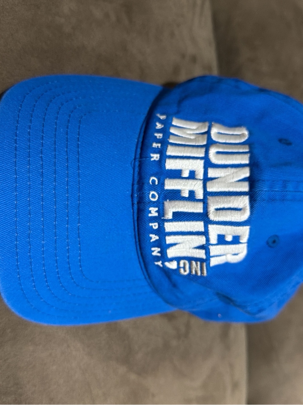 Dunder Mifflin Blue Embroidered Baseball Cap